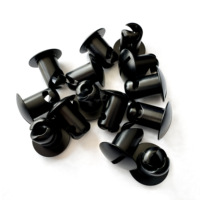 Nouvelles attaches Dzus en aluminium noir 7/16'' avec poignée 0,450'' à quart de tour pour pièces de course
