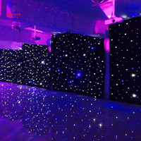 Rideau étoile LED blanc chaud personnalisable avec contrôle DMX512 pour toile de fond de scène extérieure/intérieure-Tissu velours alimenté par batterie