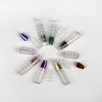 Flacon de parfum en verre cristal de 5 ml avec pompe, bouchon en caoutchouc et sérigraphie, flacon pulvérisateur rempli