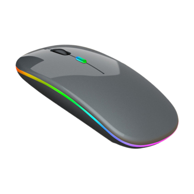 New Item Ultra-Thin Slim Silent Wireless Mouse 4D Rechargeable Wireless Mouse With Colorful LED Lights