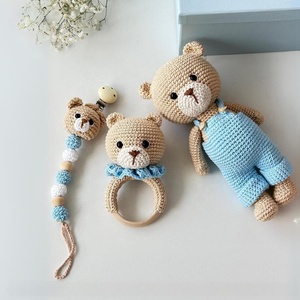 Kaiyue - <span class=keywords><strong>Mordedor</strong></span> de Madera para Bebé, Sonajero de Algodón Tejido a Crochet, Juguetes Sensoriales Hechos a Mano para Recién Nacidos, Juego de Juguetes de Ganchillo Amigurumis para Niños - Product Image 2