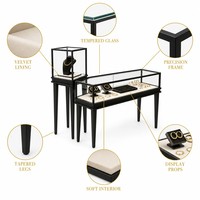 Vitrine de présentation de bijoux en aluminium de luxe sur mesure avec éclairage LED et système de verrouillage pour magasin de détail