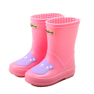 I bambini delle ragazze anatra di stampa su misura in pvc impermeabile rainboots stivali di gomma stivali da <span class=keywords><strong>pioggia</strong></span> per i bambini - Product Image 2