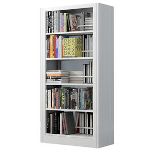 ชั้นวางของแบบโมเดิร์นสำหรับบ้าน โรงเรียน ห้องสมุด ห้องเก็บเอกสาร และห้องอ่านหนังสือ ชั้นวางหนังสือเหล็ก โครงสร้างโลหะและไม้ - Product Image 1