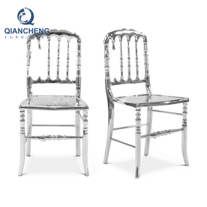 Sedia da Pranzo Moderna di Lusso in Acciaio Inox Dorato, Sedia di Alta Gamma per Eventi e Matrimoni, Arredamento per Villa e Hotel, Vendita Diretta dalla Fabbrica - Product Image 2