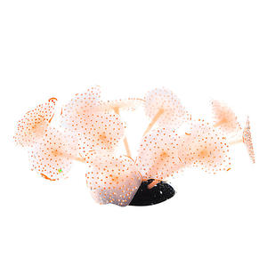 Decoración de fondo de <span class=keywords><strong>pecera</strong></span>, hongo de mar fluorescente suave de silicona, plástico coral, hierba acuática simulada - Product Image 4