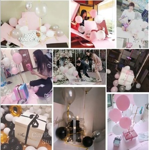 Boîte Cadeau Surprise 50x50cm Anniversaire <span class=keywords><strong>Confession</strong></span> Saint-Valentin Boîte Cadeau Surprise Explosion de Ballons - Product Image 6