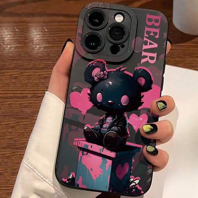 Black Powder Cat Pupil Eye Anti-Drop TPU Mobile Phone Cases for Apple Series 16 15 14 13 12 11 Pro Max