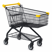 Chariot de courses professionnel de style américain en métal de 150L, 180L, 210L pour supermarchés et chaînes de magasins de grande envergure