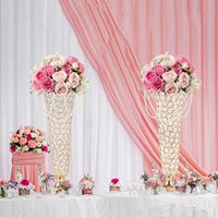 Vases en métal pour la décoration de mariage, de dîners, d'activités, d'anniversaires et de la maison, fabriqués en Chine pour le commerce transfrontalier