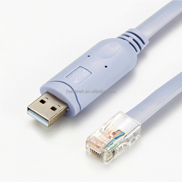 USB Console Cable 6ft Blue USB to RJ45 Cable Compatible with Router NETGEAR, Ubiquity, LINKSYS, TP-Link D-link,H3C