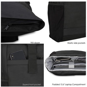 Custom Daypack Made From <b>Recycled</b> Pet Bottles Rucksack for Leisure Roll Top <b>Backpack</b> - Product Image 6