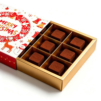 Hersteller Maßgefertigte Quadratische Harte Luxus Private Label Kleine Schokoladenbox Papierverpackung für Weihnachtsgeschenkprodukte
