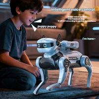 Intelligenter Roboterhund Interaktives KI-Spielzeug, DIY-Montage Elektrischer Ferngesteuerter Roboterhund Lehrreiches RC-Spielzeug für Jungen und Kinder