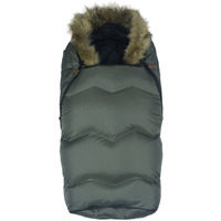 Couvre-pieds de poussette pour bébé avec col en fourrure de luxe |   Anti-dérapant certifié UE 360 °   Gigoteuse de protection pour bébé de 0 à 3 ans pour l'hiver froid