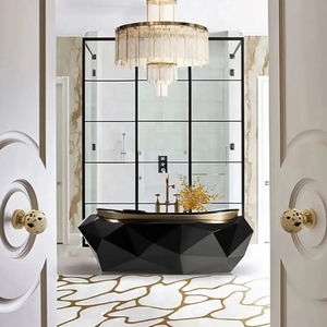 Portugal Lumière Baignoire De Luxe <span class=keywords><strong>Grande</strong></span> Unité <span class=keywords><strong>Italienne</strong></span> Minimaliste Villa Salle De Bains Diamant Baignoire Autoportante - Product Image 1