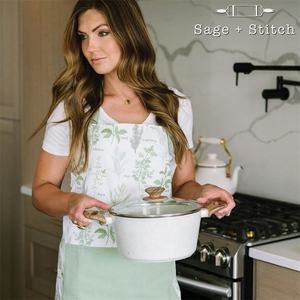 Wholesale Custom Printed Logo Women's 1 Pocket Adjustable Cotton Bib <b>Kitchen</b> <b>Apron</b> - Product Image 6