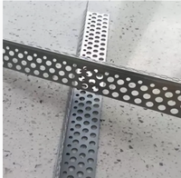 Profilé d'angle métallique galvanisé pour plafond suspendu en PVC et plâtre, pour ossature légère en acier