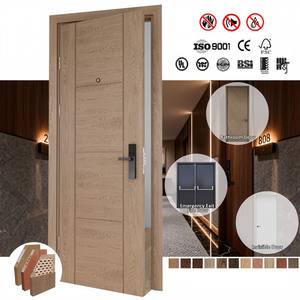 Puerta de Madera Maciza con Revestimiento Interior, Certificada para el Mercado Americano, Resistente al Fuego, con Apertura Manual, Fabricada en Guangdong - Product Image 6