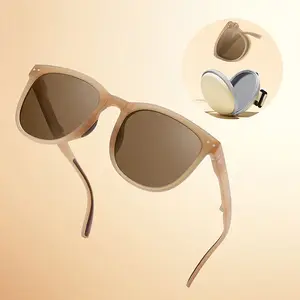 2023 new trendy Wholesale Folding sunglasses female polarized with nose pads anti-ultraviolet women sunglasses