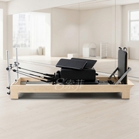 Reformer Pilates en bois d'érable certifié CE avec tour et demi-Cadillac pour studio professionnel