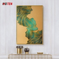 Peinture à l'huile abstraite tridimensionnelle faite à la main grande murale décorative verticale pour hôtel famille salon toile Base Art