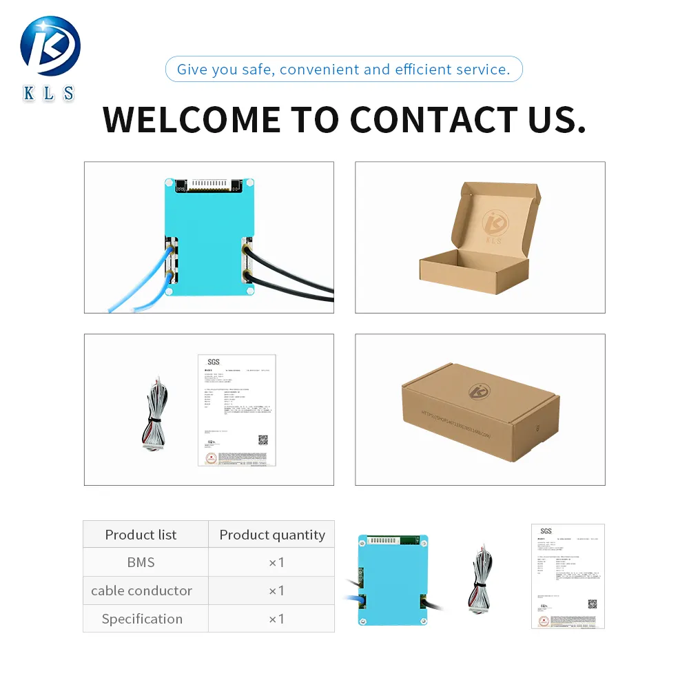전기 오토바이, 삼륜차, 저속 사륜차, 관광 자동차용 KLS 6s 8s 13s 16s 20a 30a 40a 60a lifepo4 li-ion bms