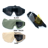 Lunettes tactiques rétro unisexes pour l'extérieur, anti-choc, pour le désert, le sport, le cyclisme, avec protection oculaire