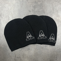 Bonnet en tricot gaufré personnalisé avec broderie, bonnet d'hiver Y2K pour femmes et hommes