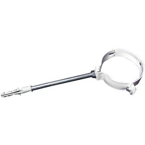 Collier de fixation pour tuyau de fumée peint en blanc diamètre 100 mm, pièce de système CVC - Product Image 1