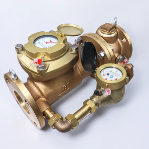 มิเตอร์น้ำผสมผสมผสมกับรีจิสเตอร์ชนิดแห้ง/สวิตช์พัลส์เอาท์พุทและอีโคทองเหลืองมาตรฐาน awwa เป็นตัวเลือก - Product Image 1