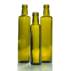 Hot Selling 250 Ml 500ml 750ml 1000ml Green Amber Round Shape Square Shape Olive Oil Glass Bottle