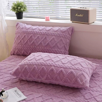 2pcs Taie d'Oreiller Velours Taie d'Oreiller 48x74cm Taie d'Oreiller Rectangle Housse de Coussin Chaude Taie d'Oreiller Fundas De Almohada