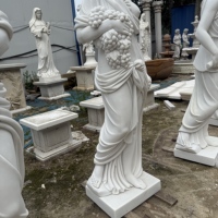 Statue en marbre sculpté à la main grandeur nature de la déesse grecque des quatre saisons pour l'église, l'intérieur ou le jardin Design traditionnel