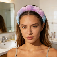 Ensemble bandeau et bracelets de spa en microfibre absorbants et antidérapants pour le lavage du visage, les soins de la peau et le maquillage, pour femmes et filles