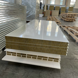 Giá rẻ đá len Sandwich Panel nhà sản xuất mật độ cao đúc sẵn nhà đá len Sandwich vật liệu xây dựng để bán - Product Image 3