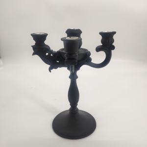 Venta al por mayor de resina negra en forma de reloj de arena para el hogar portavelas decorativo estilo artesanal - Product Image 3