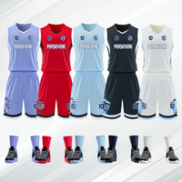Uniformes de basket-ball en tissu avec logo personnalisé, haute qualité, 100% polyester, ensemble de maillots de basket-ball, vêtements respirants, séchage rapide
