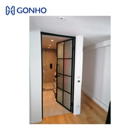 Portes de salle de bain intérieures en aluminium et verre GONHO modernes avec isolation thermique et insonorisation