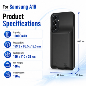Batería <span class=keywords><strong>Externa</strong></span> Portátil de <span class=keywords><strong>10000mAh</strong></span>, Funda Cargadora para Teléfono, para <span class=keywords><strong>Samsung</strong></span> Galaxy A16 A15 A17 A34 A35 S25 S26 - Product Image 5