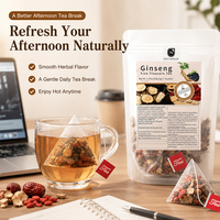 Thé aux cinq trésors de ginseng premium 100% naturel sans caféine, thé santé brut, mélange énergétique et vitalité pour hommes, sachets de thé aux herbes 5g x 30