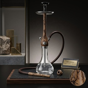 Auténtica Cachimba Profesional <span class=keywords><strong>Wookah</strong></span> de Madera de Roble Exótico Pulida a Mano 1:1 - Product Image 1