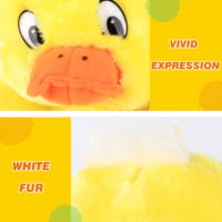 Marionnette en peluche canard jaune mignon, design doux de 11 pouces, décoration accrocheuse pour animaux de compagnie et espaces de vie