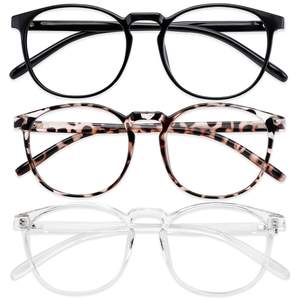 نظارات مخصصة مانعة للضوء الأزرق للنساء والرجال نظارات كمبيوتر مستديرة عتيقة مضادة لإجهاد العين وهج الأشعة تحت البنفسجية ، نظارات الألعاب - Product Image 1