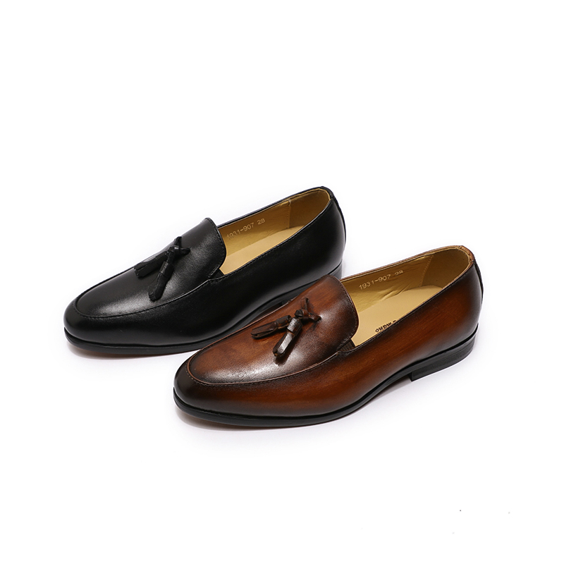 Весенне-летние детские фирменные туфли из натуральной кожи дизайнерские лоферы