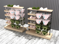 Étagères en métal légères du sol au plafond pour magasin de vêtements et de lingerie, support d'affichage pour îlot de lingerie