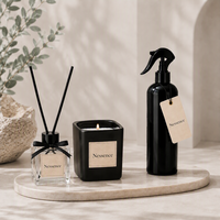 Coffret Cadeau Parfum d'Ambiance OEM – Bouteille Vaporisateur PET, Bougie, Bâtonnets, Emballage Luxe, Diffuseur, Bouteille Vide pour Marques et Vente au Détail