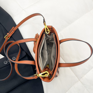 Nuova Borsa a Secchiello <span class=keywords><strong>da</strong></span> Donna in PU, Stile Occidentale alla Moda, Chiusura Magnetica Geometrica, Minimalista, a Spalla o Tracolla, Grande.348 - Product Image 3