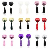 Accessoires : Soutien-gorge invisible et sans couture en silicone, pompon, paillette en forme de cœur, cache-tétons sexy, lingerie sexy