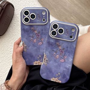 Custodia per telefono da ragazza con finestra grande e fiore <span class=keywords><strong>viola</strong></span> per <span class=keywords><strong>iPhone</strong></span> 17 <span class=keywords><strong>Pro</strong></span> Max 16 15 14 Plus 13 12 <span class=keywords><strong>11</strong></span> - Product Image 1
